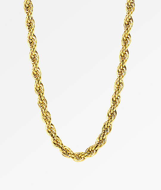 The Gold Gods Rope Chain 28" Necklace Zumiez